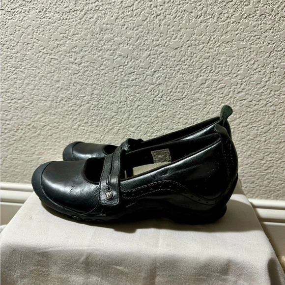 SOLD Merrell Plaza Bandeau Women's Mary Jane Black Leather Comfort Shoes Size 8 - Picture 4 of 7
